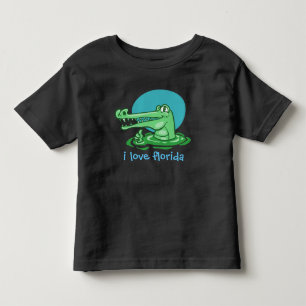 lustiges Krokodil in Liebe florida Cartoon Kleinkind T-shirt