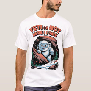 Lustiges Kryptid-Wortspiel-Design - Camping-Schnee T-Shirt