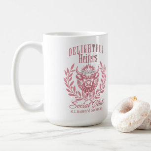 Lustiges Kuh-Geschenk für Sie, Kuhclub für Damen u Kaffeetasse