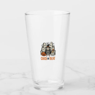 Lustiges Küken oder Halloween-Huhn Grafik_1 Glas