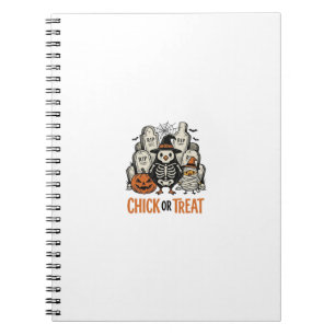 Lustiges Küken oder Halloween-Huhn Grafik_1 Notizblock
