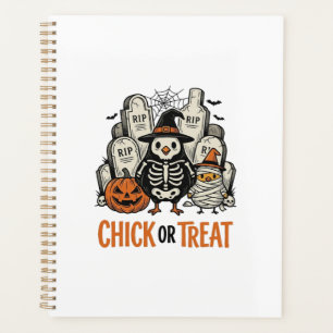 Lustiges Küken oder Halloween-Huhn Grafik_1 Planer