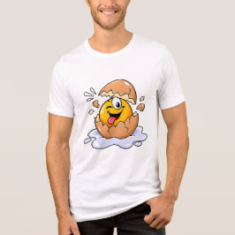 Lustiges Küken schlüpft aus Ei Cartoon Tri-Blend Shirt