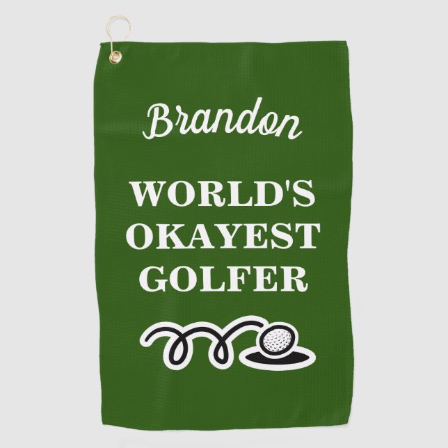 Lustiges kundenspezifisches Golftuch für den Golfhandtuch (Vorderseite)