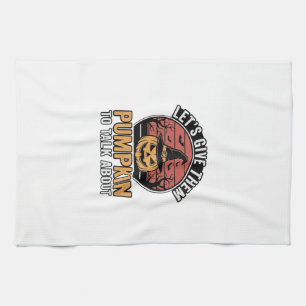 Lustiges Kürbis-Halloween-Vintage-Shirt-Design_1 Geschirrtuch