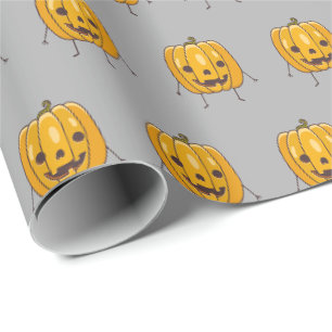 Lustiges Kürbismuster-Wrap-Papier Geschenkpapier