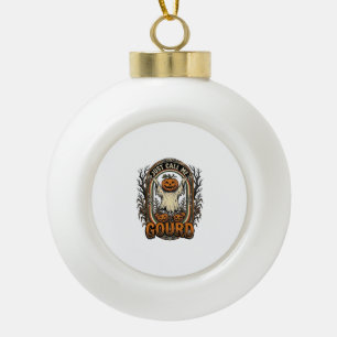 Lustiges Kürbisshirt Vintage Gravur Halloween Co Keramik Kugel-Ornament