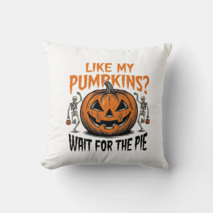 Lustiges Kürbisskelett Halloween Pie Shirt_1 Kissen