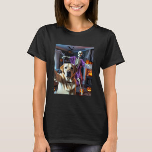 Lustiges Labrador Retriever Selfie mit Halloween-S T-Shirt