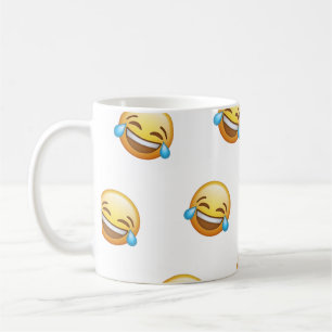 Lustiges Lachendes Weinendes Emoji-Grafik Kaffeetasse