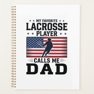 Lustiges Lacrosse-Vater-Amerikanische-Flagge-Vinta Planer