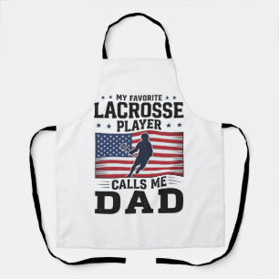 Lustiges Lacrosse-Vater-Amerikanische-Flagge-Vinta Schürze