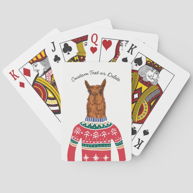 Lustiges Lama, das hässliche Spielkarten (Rückseite)
