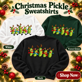 Lustiges Laufendes-Eingelegter-Gurke-Rentier-Weihn Sweatshirt