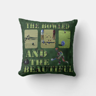 Lustiges Lawn-Bowls-Bowlers-Design, Kissen