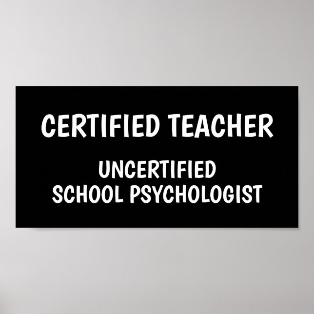 Lustiges Leben als Lehrer Poster (Vorne)