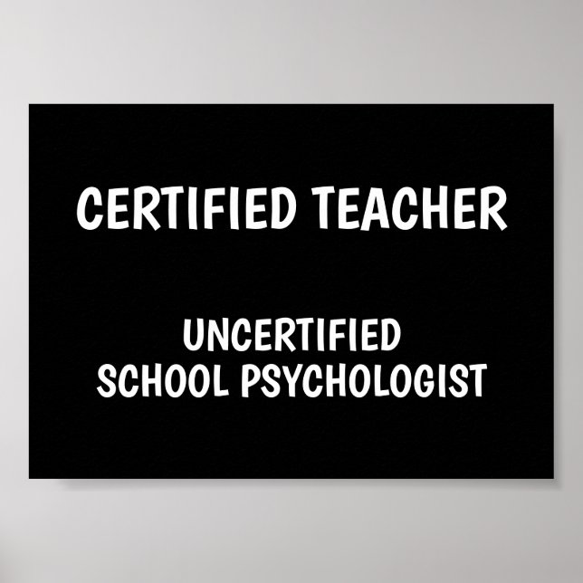 Lustiges Leben als Lehrer Poster (Vorne)