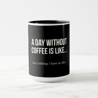 Lustiges Leben des Morgen-Kaffee-Zitat-| ohne Tasse