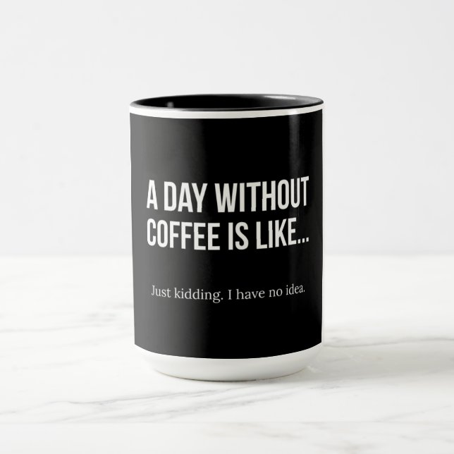 Lustiges Leben des Morgen-Kaffee-Zitat-| ohne Tasse (Zentrum)