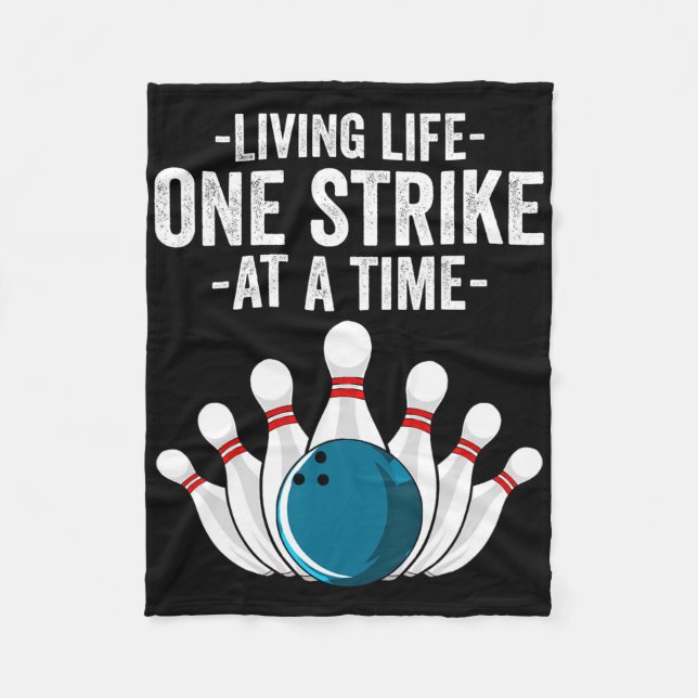 Lustiges Leben, ein Strike auf einmal Geschenk Bow Fleecedecke (Vorderseite)
