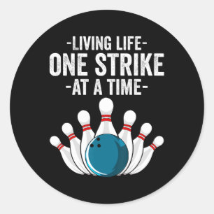 Lustiges Leben, ein Strike auf einmal Geschenk Bow Runder Aufkleber