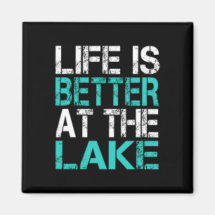 Lustiges Leben ist besser am See Camping Sommer Va Magnet