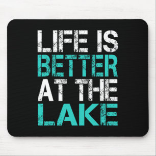 Lustiges Leben ist besser am See Camping Sommer Va Mousepad