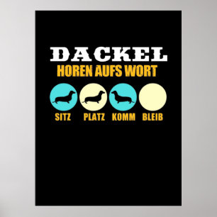 Lustiges Leben mit Dackel Poster