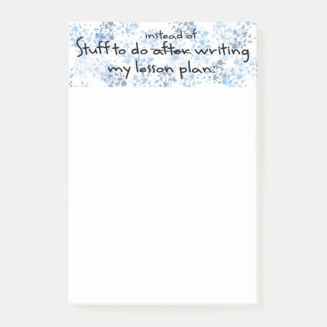 Lustiges Lehrer-Geschenk Post-it Klebezettel (Vorderseite)