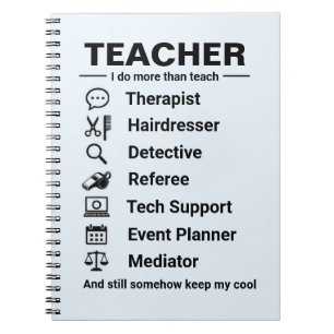 Lustiges Lehrer-Jobs-Notizbuch Notizblock