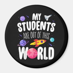 Lustiges Lehrer-T-Shirt Meine Schüler sind Außerir Magnet