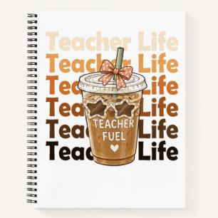 Lustiges Lehrerleben - Lehrer-Energie-Eiskaffee  Notizbuch