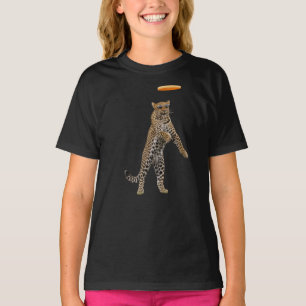 Lustiges Leopard-Disc-Golf-T-Shirt für Kinder T-Shirt