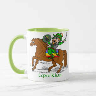 Lustiges Lepre Khan St Patrick Tag Tasse
