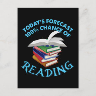 Lustiges Lesen - 100% Chance zum Lesen Postkarte