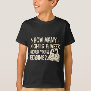 Lustiges Lesen 67 Sechs Sieben Meme Englischlehrer T-Shirt