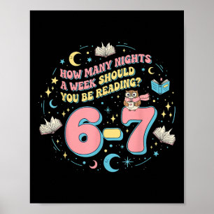 Lustiges Lesen 67 Six Seven Meme Englischlehrer Bo Poster