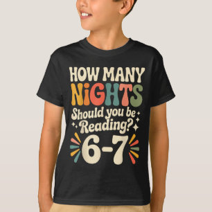 Lustiges Lesen 6 7 Sechs Sieben Meme Englischlehre T-Shirt