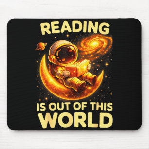 Lustiges Lesen ist aus dieser Welt Weltraum-Bücher Mousepad