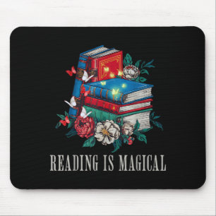 Lustiges Lesen ist magisch vintage Buchliebhaber r Mousepad