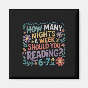 Lustiges Lesen Sechs Sieben Meme Buchliebhaber 67  Magnet
