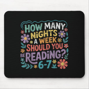 Lustiges Lesen Sechs Sieben Meme Buchliebhaber 67  Mousepad