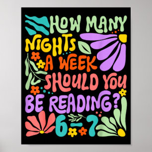 Lustiges Lesen Sechs Sieben Meme Buchliebhaber 67  Poster
