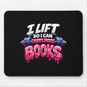 Lustiges Lesetraining Heben, damit ich mehr Bücher Mousepad