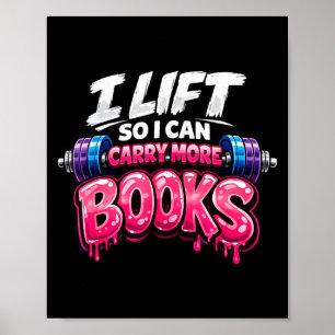 Lustiges Lesetraining Heben, damit ich mehr Bücher Poster