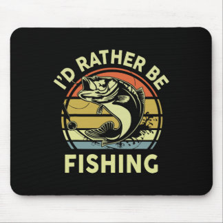 Lustiges Lieber Würde Ich Fischen-Shirt Männer Fra Mousepad