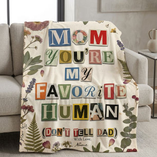 Lustiges Lieblingsgeschenk für Menschen für Mama Fleecedecke