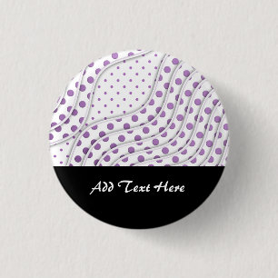 Lustiges lila Punkte-Design Button