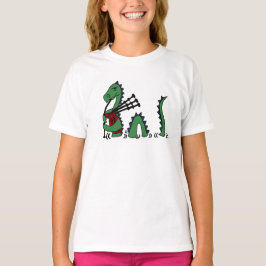 Lustiges Loch- Nessmonster, das Dudelsäcke spielt T-Shirt