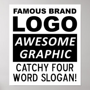 Lustiges Logo-Slogan-Poster Poster